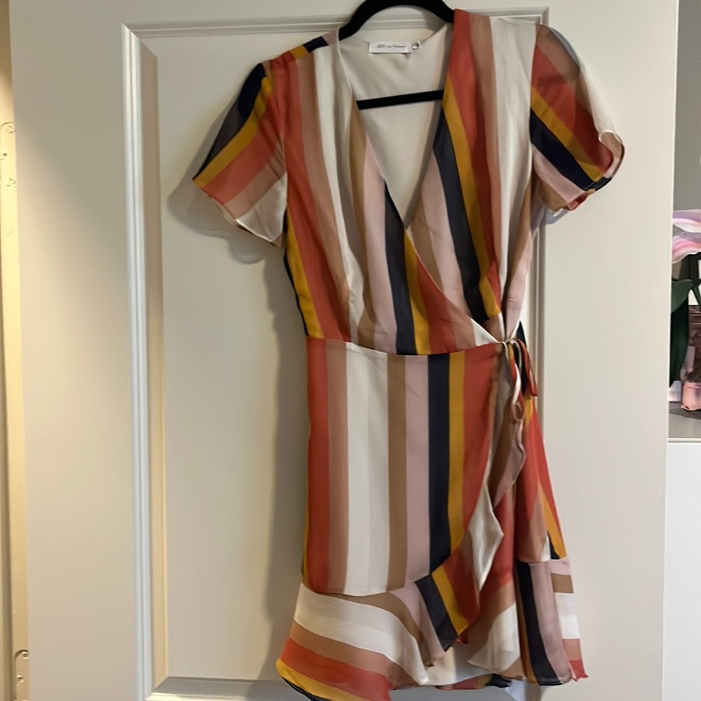 Spring stripe print dress